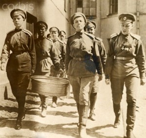 women's battalion with a big pot